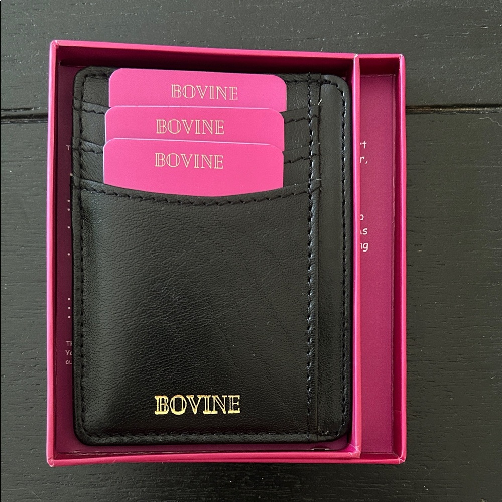 Black Leather Card Holder